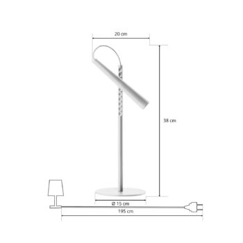 Foscarini Magneto stolová LED lampa, biela