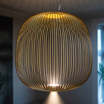 Foscarini MyLight Spokes 2 midi závesná, zlatá