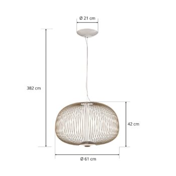 Foscarini MyLight Spokes 3 závesné LED, zlatá