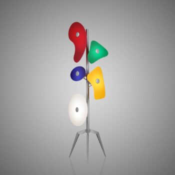Foscarini Orbital stojacia lampa sklo farebná