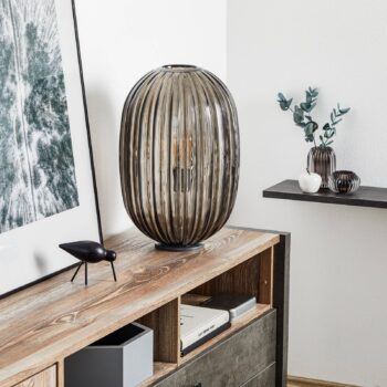 Foscarini Plass media stolová, stmievateľná, modrá