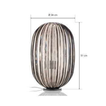 Foscarini Plass media stolová, stmievateľná, modrá