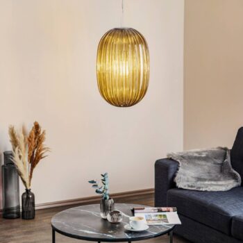 Foscarini Plass media závesná lampa E27, sivá