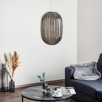 Foscarini Plass media závesná lampa E27, sivá