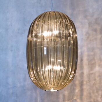 Foscarini Plass media závesná lampa E27+GU10, sivá