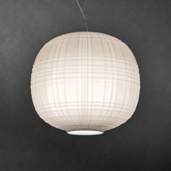 Foscarini Tartan LED závesné svietidlo, biela