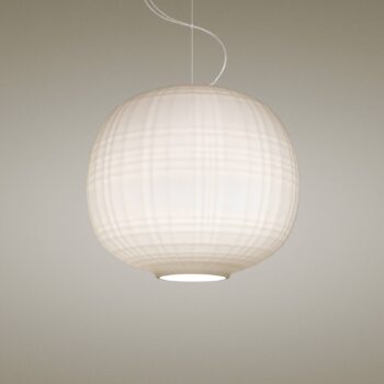 Foscarini Tartan LED závesné svietidlo, biela