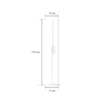 Foscarini Tobia terra stojaca LED lampa, biela