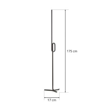 Foscarini Tobia terra stojaca LED lampa, čierna