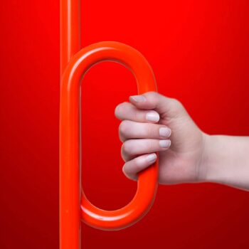 Foscarini Tobia terra stojaca LED lampa, oranžová