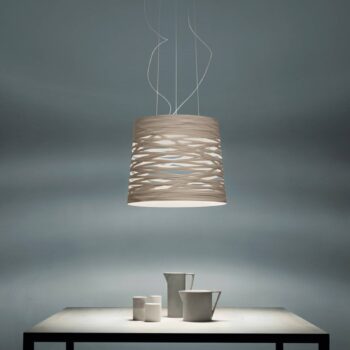 Foscarini Tress grande LED svietidlo, greige