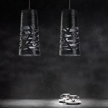 Foscarini Tress mini závesné svietidlo, čierne