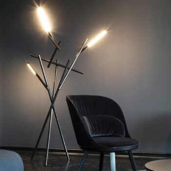 Foscarini Tuareg LED lampa, stmievač, čierna