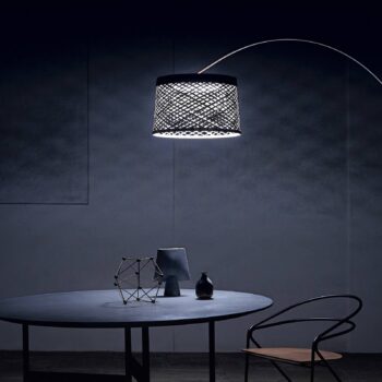 Foscarini Twiggy Grid LED oblúková lampa, béžová