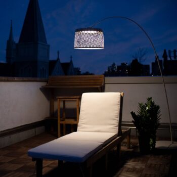 Foscarini Twiggy Grid LED oblúková lampa, béžová