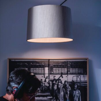 Foscarini Twiggy Wood stojaca LED lampa, čierna