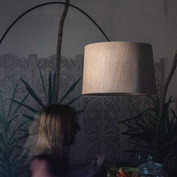 Foscarini Twiggy Wood stojaca LED lampa, čierna