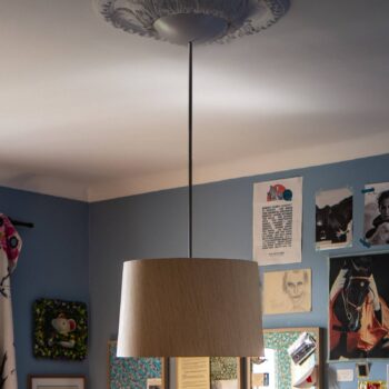 Foscarini Twiggy Wood závesná lampa greige stmieva