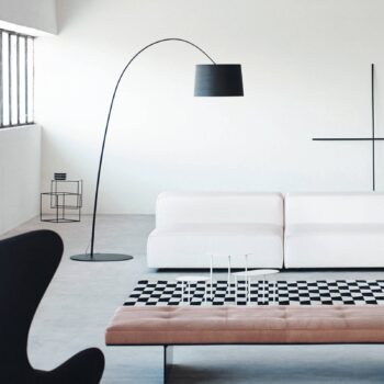 Foscarini Twiggy oblúkové svetlo stmievač, čierna