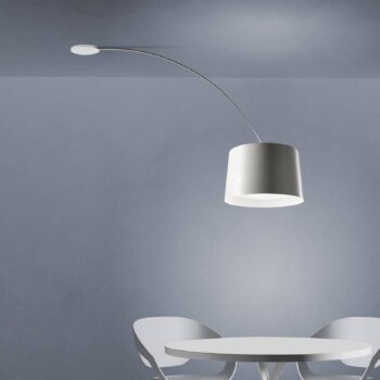 Foscarini Twiggy závesná lampa Oblúk, biela