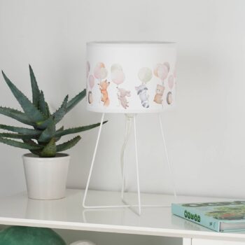 Freddy stolová lampa, farebná, zvieratá, E14, výška 32,5 cm