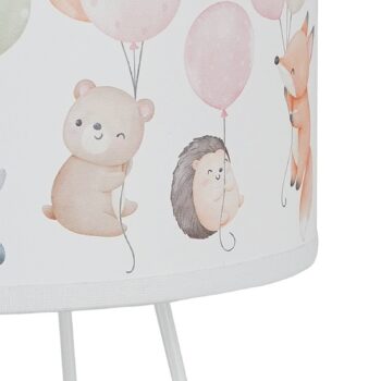Freddy stolová lampa, farebná, zvieratá, E14, výška 32,5 cm