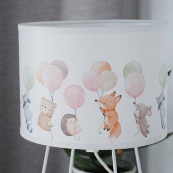 Freddy stolová lampa, farebná, zvieratá, E14, výška 32,5 cm