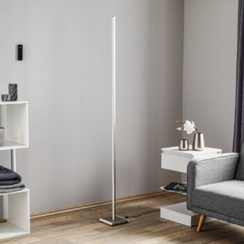 Funkčná stojacia lampa LED Orix v bielej farbe, 180 cm