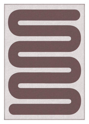 GDmats, Dizajnový kusový koberec Snake od Jindřicha Lípy, 200x290, hnedá, chodba / predsieň