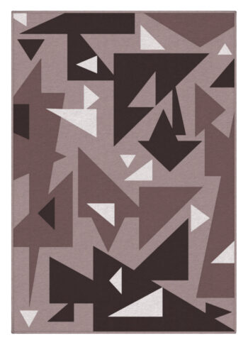 GDmats, Dizajnový kusový koberec Triangle od Jindřicha Lípy, 160x230, béžová, chodba / predsieň