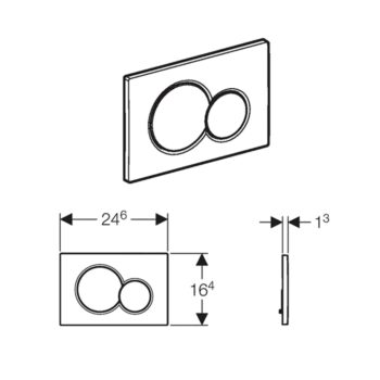 GEBERIT SIGMA01 ovládacie tlačítko, Dual Flush, chróm lesk 115.770.21.5