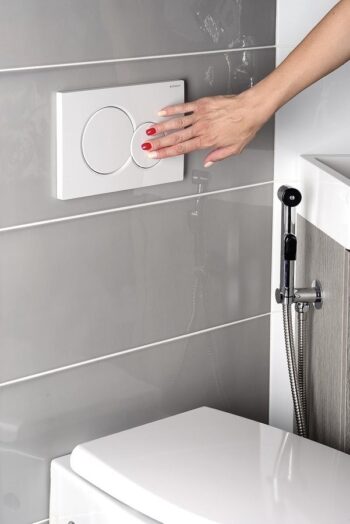 GEBERIT SIGMA01 ovládacie tlačítko, Dual flush, biela lesk 115.770.11.5