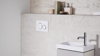 GEBERIT SIGMA20 ovládacie tlačítko, dual flush, biela lesk /chróm 115.882.KJ.1