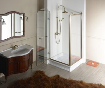 GELCO - ANTIQUE sprchové dvere 800, číre sklo, lavé, bronz GQ1280LC