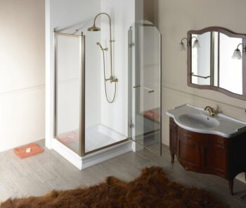 GELCO - ANTIQUE sprchové dvere 800, číre sklo, pravé, bronz GQ1380RC