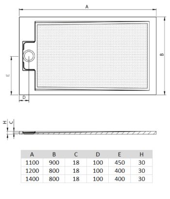 GELCO - EMA sprchová vanička z liateho mramoru, obdĺžnik 110x90x3 cm PE11090