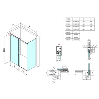 GELCO - Fondura obdĺžniková sprchová zástena 1400x900 L/P varianta GF5014GF5090