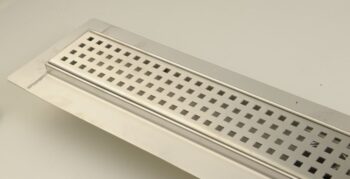 GELCO - MANUS QUADRO podlahový žľab z nerezové oceli s roštom, L-1250, DN50 GMQ38