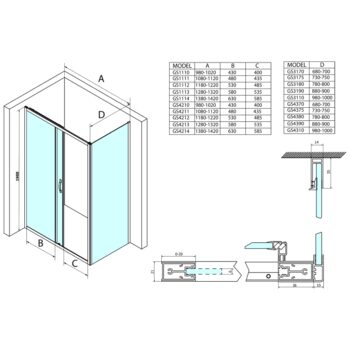 GELCO - SIGMA SIMPLY obdĺžniková sprchová zástena 1400x900 L/P varianta, číre sklo GS1114GS3190