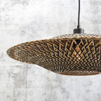 GOOD & MOJO Bali stojaca lampa rám čierna Ø 60 cm