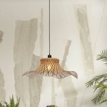 GOOD & MOJO Ibiza závesná lampa Ø 65 cm čierna/prírodná