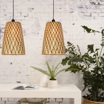 GOOD & MOJO Kalimantan závesná lampa kužeľ H 48 cm