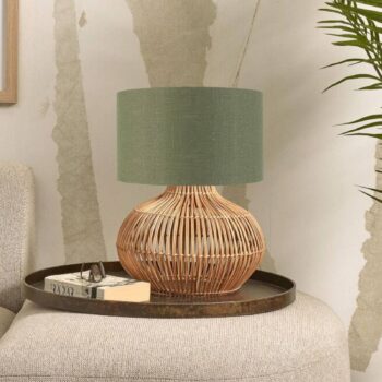 GOOD & MOJO Stolná lampa Kalahari 32cm zelená