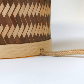 GOOD & MOJO Stolová lampa Barbados, hnedá, Ø 25 cm, bambus, E27