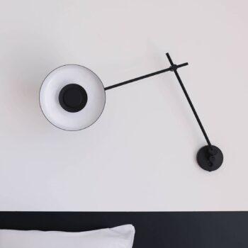 GRUPA Arigato nástenné 1-svetlo 70cm Ø23cm čierna