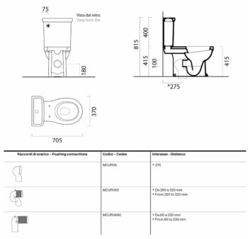GSI - CLASSIC WC kombi, spodný/zadný odpad, biela ExtraGlaze 871711
