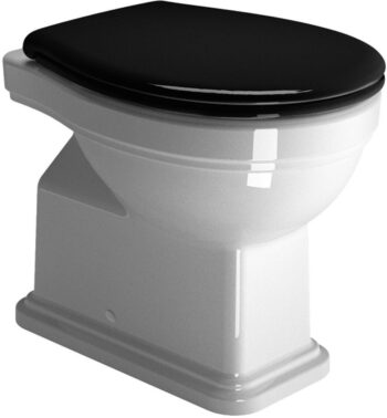 GSI - CLASSIC WC sedátko, Soft Close, Quick Release, čierna/chróm MSC87CN20