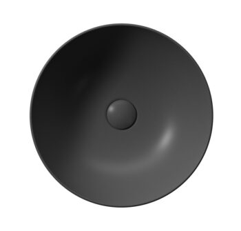 GSI - PURA keramické umývadlo na dosku, Ø 42cm, čierna mat 885126