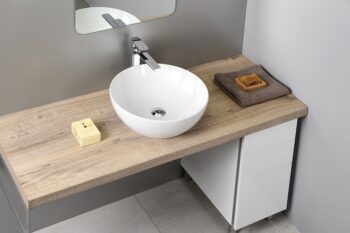 GSI - PURA keramické umývadlo na dosku, průměr 42cm, biela lesk ExtraGlaze 885111