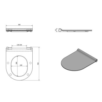 GSI - WC sedátko, SLIM, Soft Close, Quick Release, čierna mat/chróm MS86CSN26